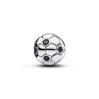 Pandora Charm Fußball Schwarze Kristalle Sterling-Silber 794710C01