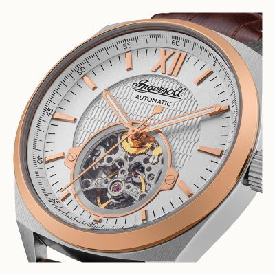 Ingersoll I10901B Herren-Uhr The Shelby Analog Automatik Leder-Armband Ø 44 mm