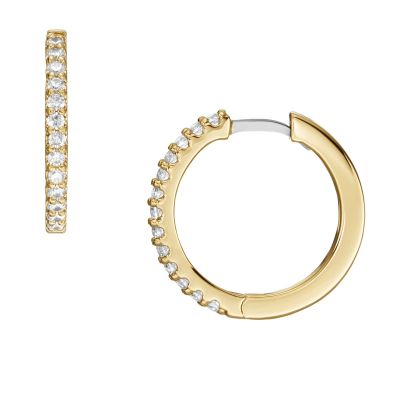 Fossil Ohrringe Damen Ellis All Stacked Up Metall Gold-Ton JA7215710