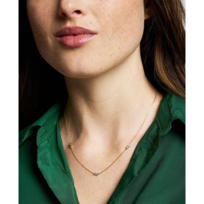 Fossil Halskette Damen Ellis Toi Et Moi Metall Goldfarben JA7287710
