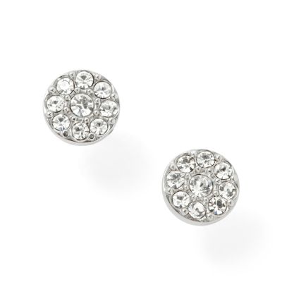 Fossil JF00828040 Ohrstecker Vintage Glitz Disc Silber-Ton