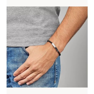 Fossil JF03247040 Armband Herren Plaque Lave Stone Edelstahl