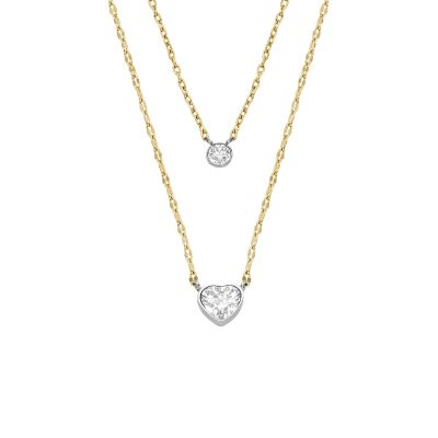 Fossil JF04357998 Halskette Damen Sadie Tokens Of Affection Herz Goldfarben