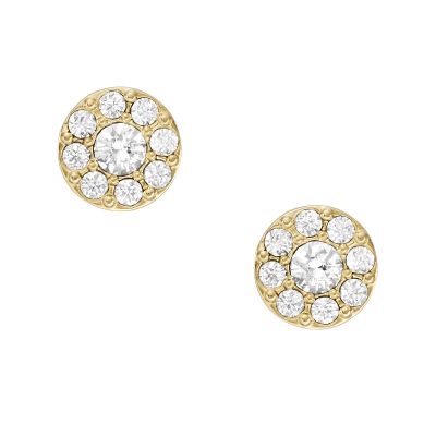 Fossil JF04375710 Ohrstecker Ohrringe Damen All Stacked Up Edelstahl Goldfarben
