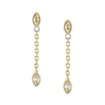 Fossil Ohrringe Sadie Seasonal Sparkle Edelstahl Goldfarben JF04591710
