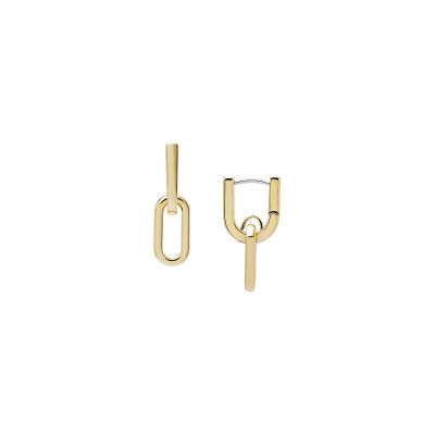 Fossil Ohrringe Damen Heritage D-Link Edelstahl Gold-Ton JF04780710