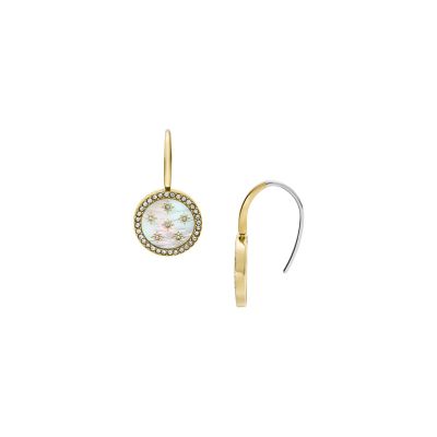 Fossil Ohrringe Classic Mother of Pearl Edelstahl Gold-Ton JF04867710