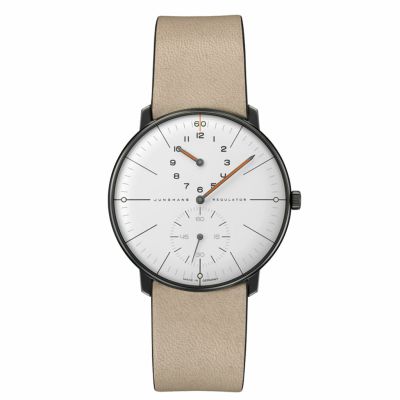 Junghans 27/3190.02 Herren-Uhr Max Bill Regulator Edition 60 Automatik Leder-Band