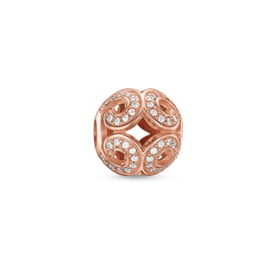 Thomas Sabo K0027-416-14 Karma Bead Glitzernde Welle Rosé