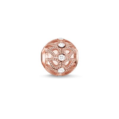 Thomas Sabo K0146-416-14 Bead Charm Damen Tautropfen Silber Rosé Vergoldet