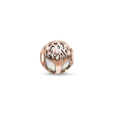 Thomas Sabo K0169-841-14 Karma Bead Weißer Lebensbaum Silber Roségold