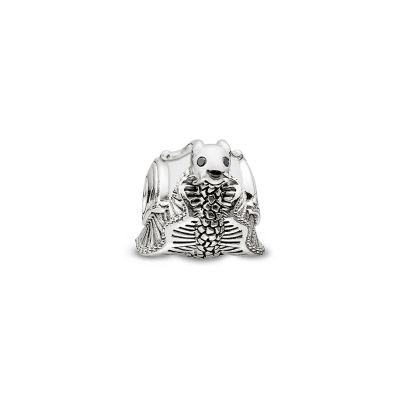 Thomas Sabo K0192-879-14 Karma Bead Schnecke Jade Weiss Sterling-Silber