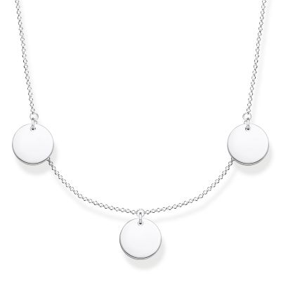 Thomas Sabo KE1959-001-21 Halskette mit Anhänger Damen Drei Coins Silber 