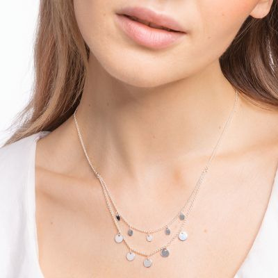 Thomas Sabo KE1961-001-21 Halskette mit Anhänger Collier Damen Coins Sterling-Silber