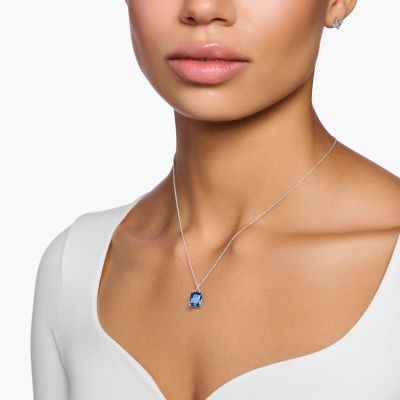 Thomas Sabo Halskette-Anhänger Damen Blauer Stein Silber KE1964-699-1