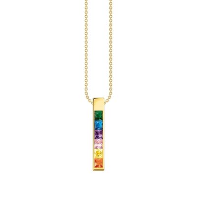 Thomas Sabo Halskette-Anhänger Bunte Steine Vergoldet KE2113-971-7