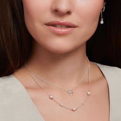 Thomas Sabo Halskette Süßwasserzuchtperlen Silber KE2120-167-14 