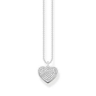 Thomas Sabo KE2127-051-14 Halskette mit Anhänger Damen Herz Zirkonia Silber