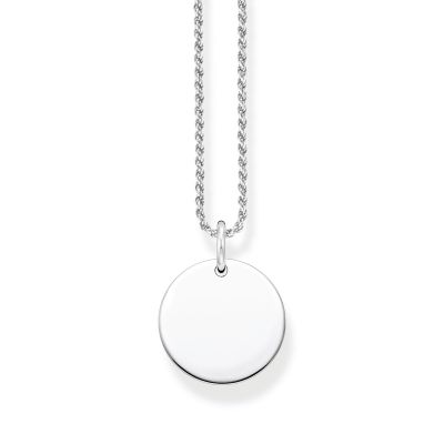 Thomas Sabo KE2133-001-21 Halskette mit Anhänger Damen Coin Sterlingsilber 50 cm