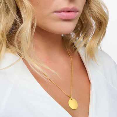Thomas Sabo KE2133-413-39-L50 Halskette mit Anhänger Damen Coin Vergoldet