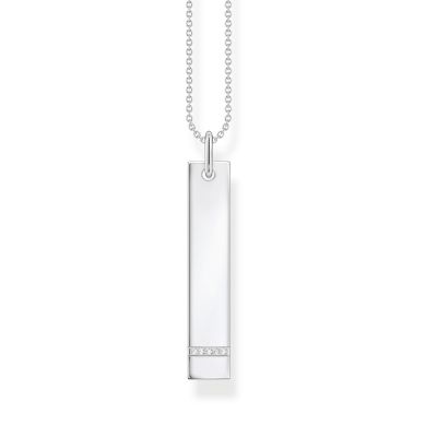 Thomas Sabo KE2134-051-14 Halskette mit Anhänger Damen Tag Weiße Steine Silber