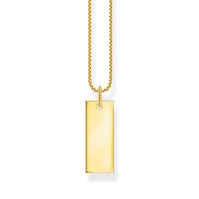 Thomas Sabo KE2141-413-39 Halskette mit Anhänger Damen Gravur Tag Silber Gold