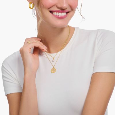 Thomas Sabo Kette-Anhänger Damen Tree of Love Vergoldet KE2220-427-39