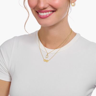Thomas Sabo Halskette mit Anhänger Damen Infinity Vergoldet KE2221-413-39