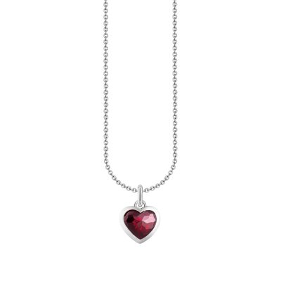 Thomas Sabo Halskette mit Anhänger Rotes Herz Silber KE2268-051-10