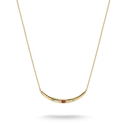 Thomas Sabo Halskette Elyndra Zirkonia Rot 18K Vergoldet KE2330-971-7