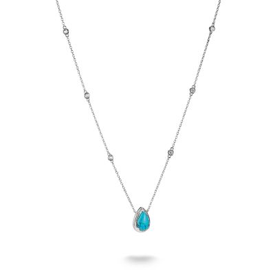 Thomas Sabo Halskette-Anhänger Tropfen Türkis Silber KE2331-405-17