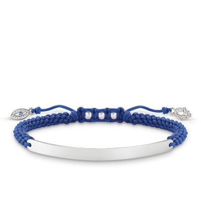 Thomas Sabo LBA0066-897-1 Armband Damen Blau Nazar Auge Silber 21 cm