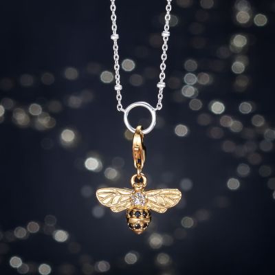 Thomas Sabo 1449-414-39 Charm-Anhänger Biene Sterling-Silber Vergoldet