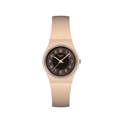 Swatch Armband-Uhr Espresso Charm Analog Quarz Silikon-Armband LT104