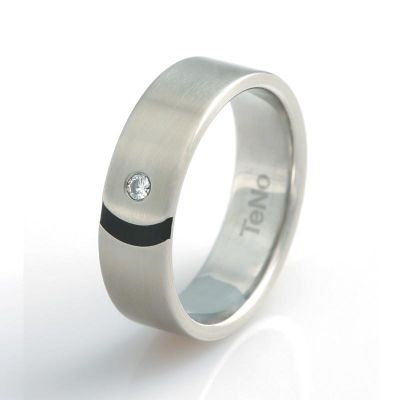 TeNo 064.1314.D15.56 Partner-Ring Tamor Satin Brillant 0,04 ct. TW/si Silber-Ton Gr. 56