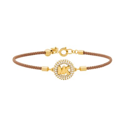 Michael Kors Armband MK Logo Nylon Braun Gold-Ton MKJ8622710