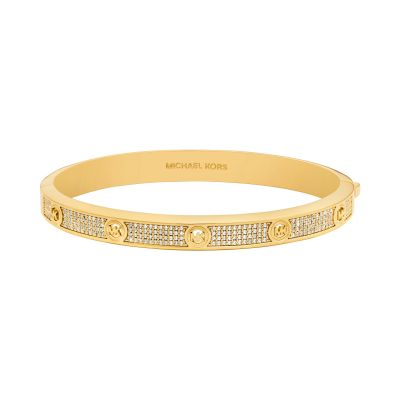 Michael Kors Armreif Pavé und Logonieten Goldton MKJ8653710