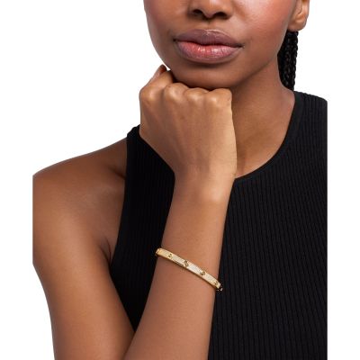 Michael Kors Armreif Pavé und Logonieten Goldton MKJ8653710