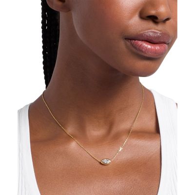 Michael Kors Halskette Zirkonia Marquise-Schliff Gold-Ton MKJ8676710