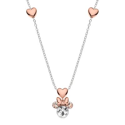 Disney NS00016TRWL-157.CS Halskette Anhänger Damen Minnie Mouse Herz Silber Rosé