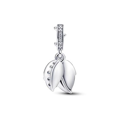 Pandora 793200C01 Charm-Anhänger Weiße Blühende Rose Zirkonia Silber