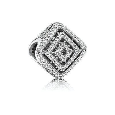 Pandora Charm Geometrische Linien Zirkonia Sterling-Silber 796211CZ 