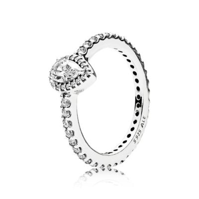 Pandora 196254CZ Ring Strahlender Tropfen Sterling-Silber Gr. 56