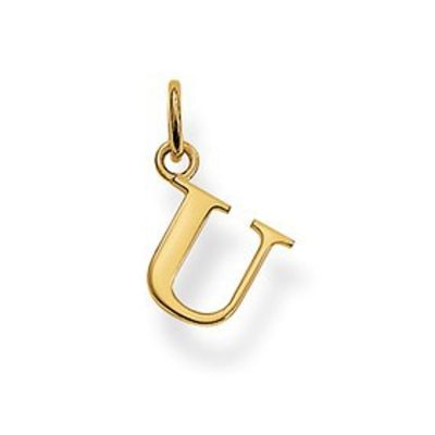 Thomas Sabo PE608-413-12 Ketten-Anhänger Buchstabe U Silber Gelbgold