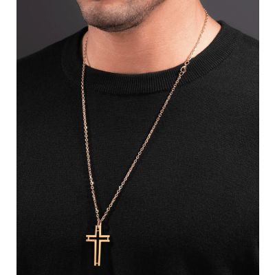 Police Halskette-Anhänger Herren Framed Metall Gold-Ton PEAGN0005306