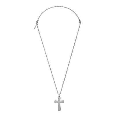Police Halskette mit Anhänger Herren Cruz Metall 50 cm PEAGN0037801