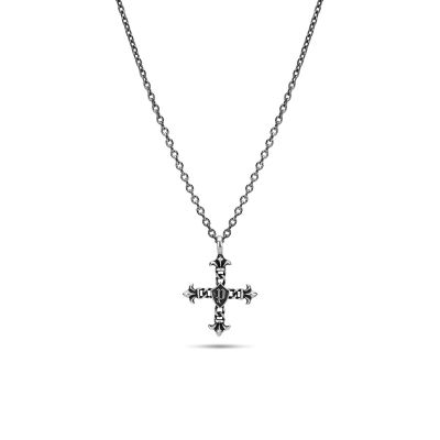 Police PEJGN2112811 Halskette mit Anhänger Herren Kudos Kreuz Edelstahl 76 cm