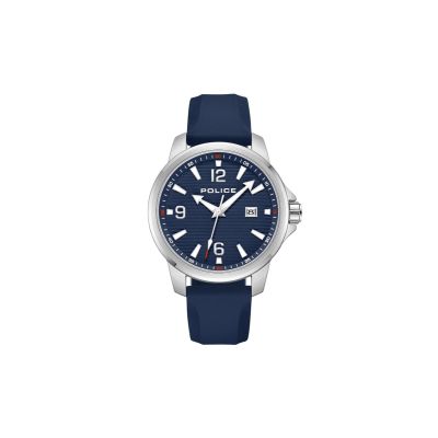 Police PEWJN0020901 Herren-Uhr Mensor Analog Quarz Silikon-Armband Blau