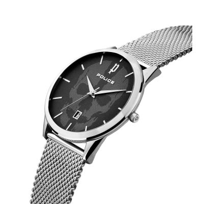 Police PL.15305JS/02MMA  Herren-Uhr Patriot Analog Quarz Edelstahl-Armband