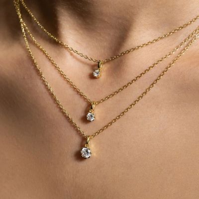 Xenox Halskette-Anhänger Pure Essentials Silber 18K Vergoldet XS10622G